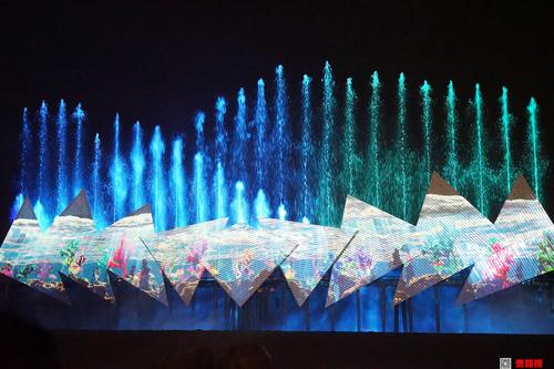 美丽的圣淘沙音乐喷泉