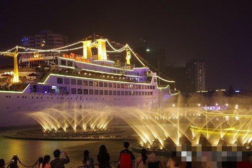 深圳海上世界音乐喷泉，白天一样惊艳你的眼球！
