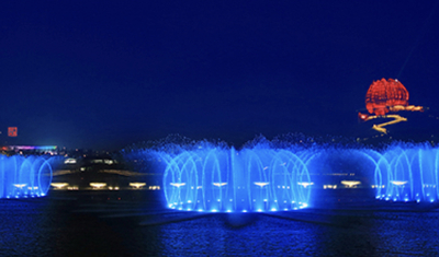 由中科水景创作的青岛世园会音乐喷泉节目赢得各方点赞